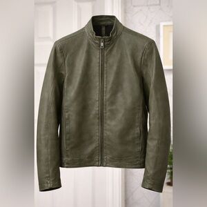 Milestone MSToronto Olive Green Leather Jacket – LWG Certified – NWT